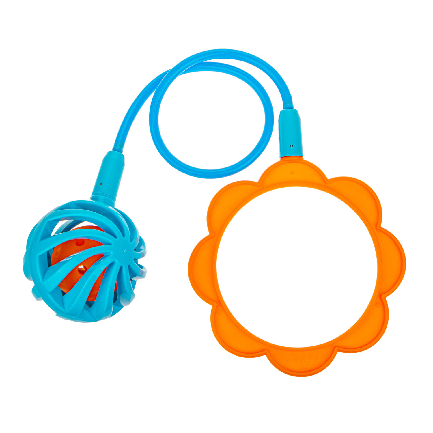 Нейроскакалка со светом 1TOY скакалка детская на ногу, 85 см