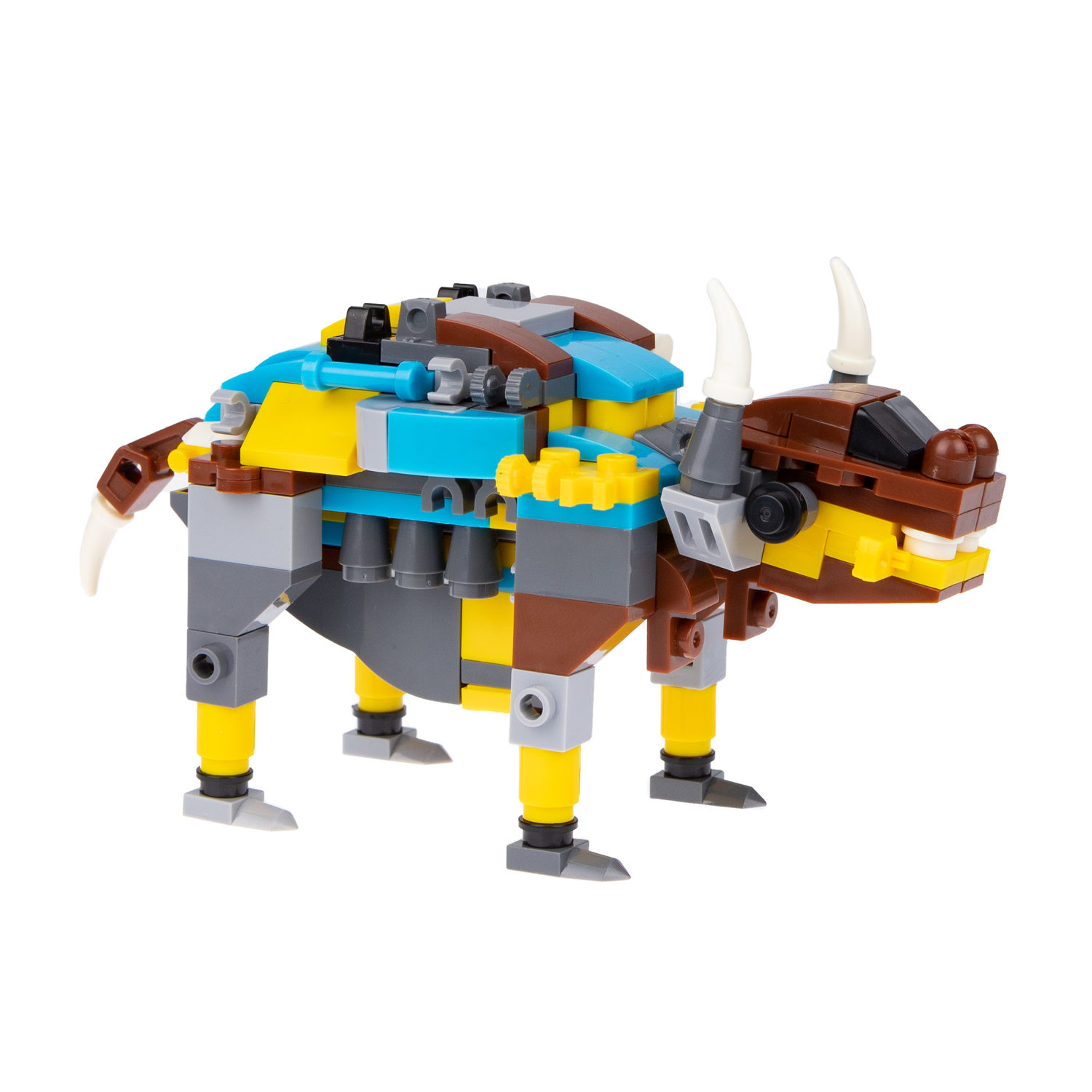 Конструктор 1TOY Blockformers "Саванна",  6 видов, из 6 шт. собирается большой буйвол, 1 шт.