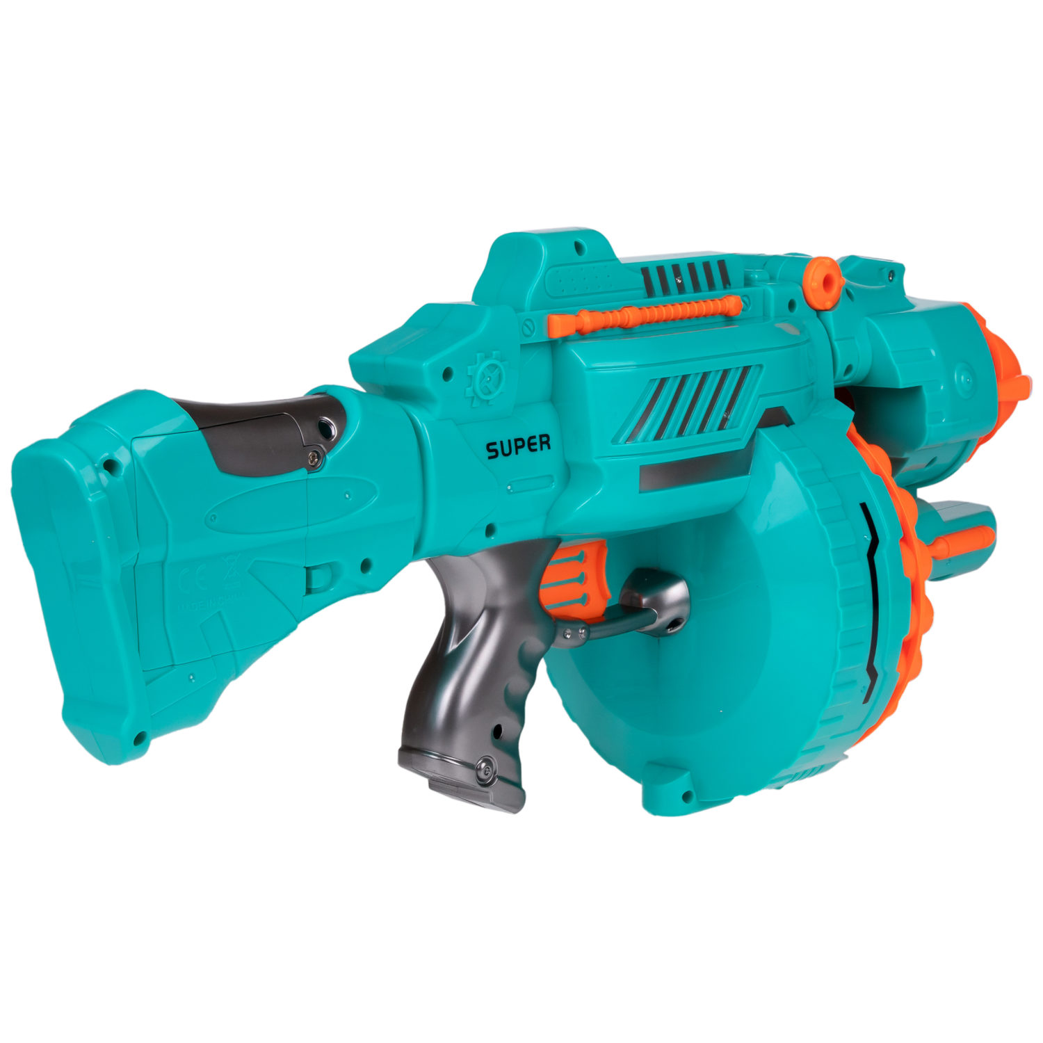 1toy Funmax "A72" бластер электрический, барабан на 20 выстрелов, 40 снарядов с присосками