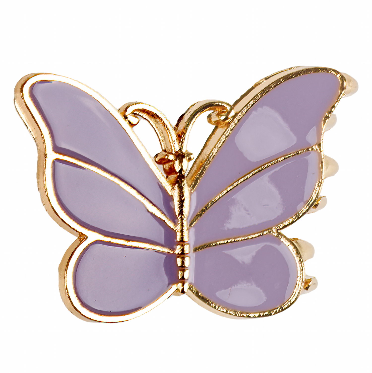 Lukky Fashion крабик д.волос Бабочка металл и эмаль,3 цв.: розовый/бежевый/фиолетовый микс