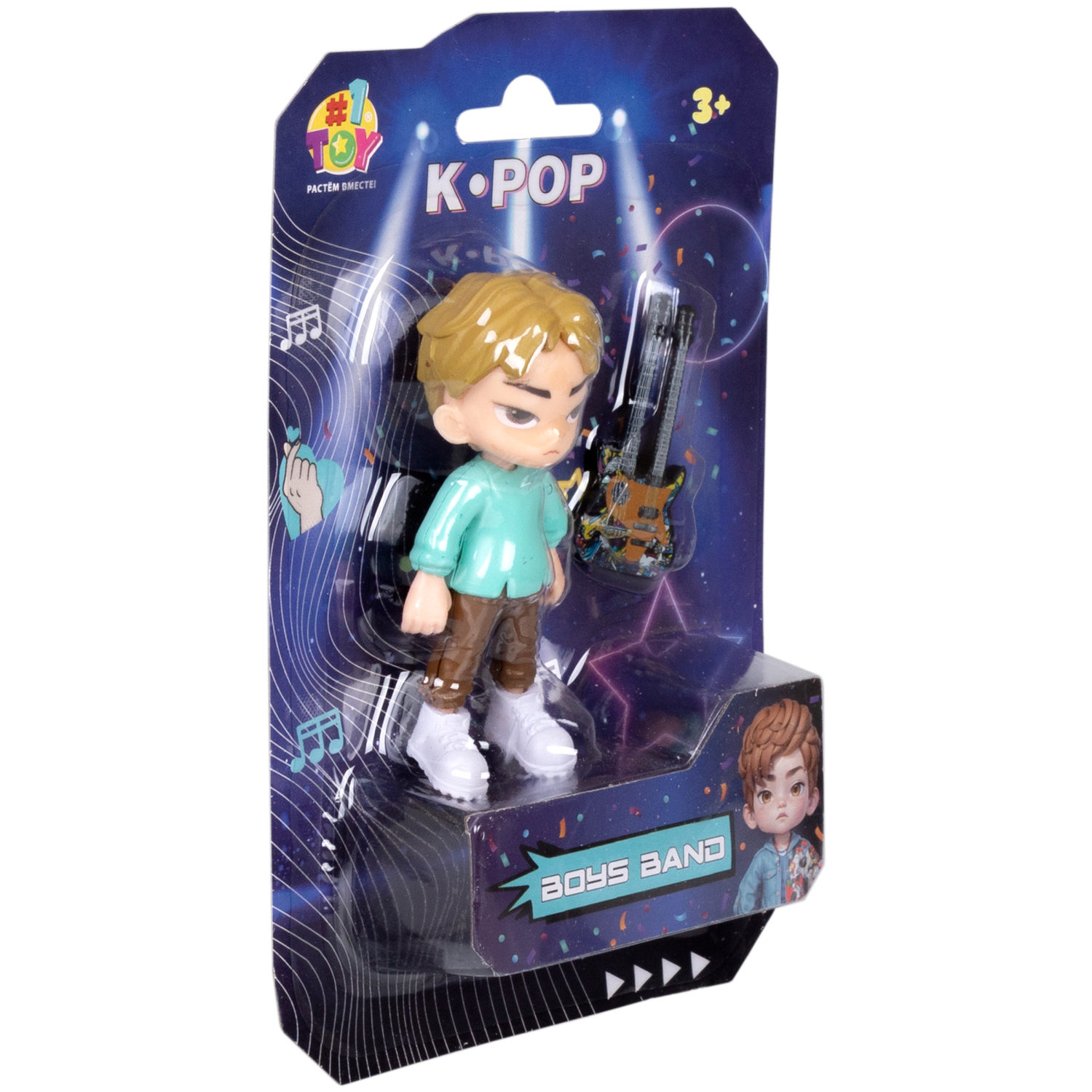 Кукла для девочки 1TOY K-POP Boys band с музыкальными инструментами, маленькая фигурка аниме 
