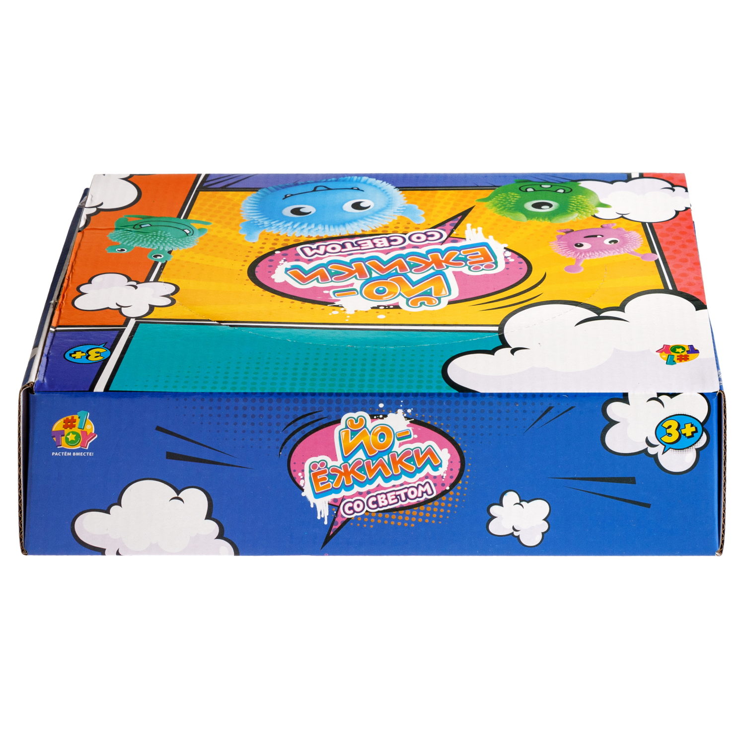 Игрушка-антистресс для рук 1toy Йо-Ёжики, "Монстр" 6 см, со светом, 4 вида в ассортименте