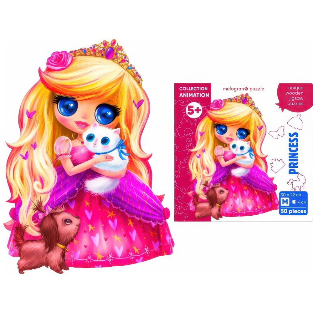 Деревянные пазлы Collection Animation Принцесса, 50 деталей