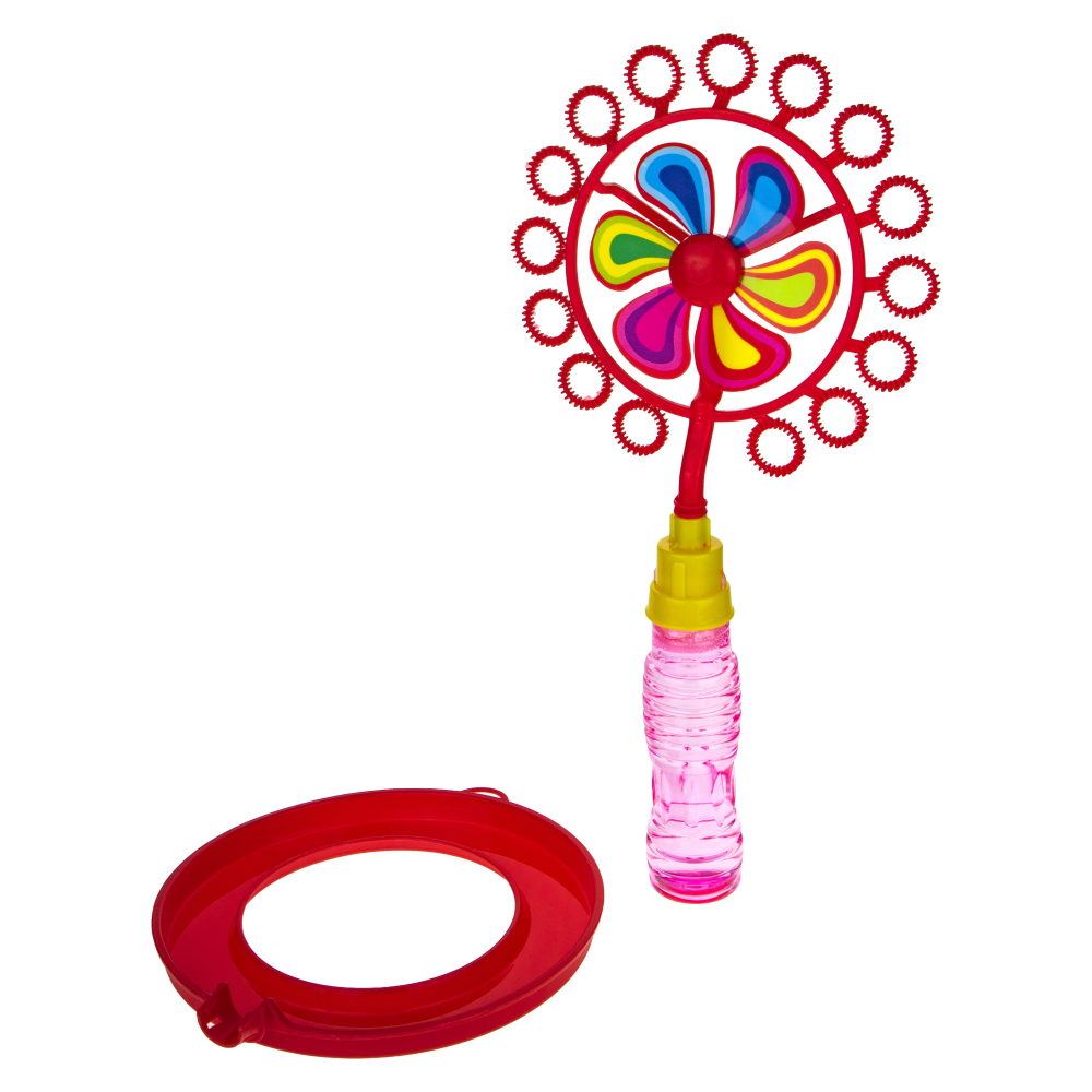 Мыльные пузыри 1TOY Мы-шарики! с ветрячком, 90 мл, красный