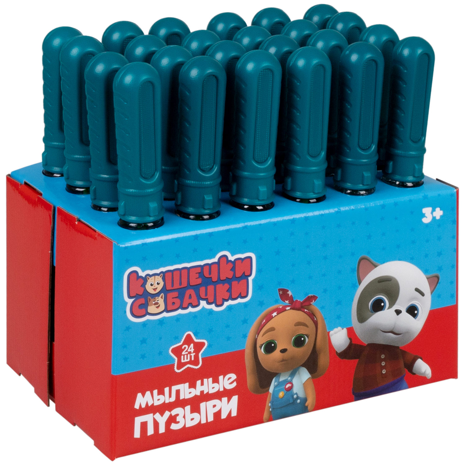 Мыльные пузыри 1TOY Кошечки-собачки, 60 мл 