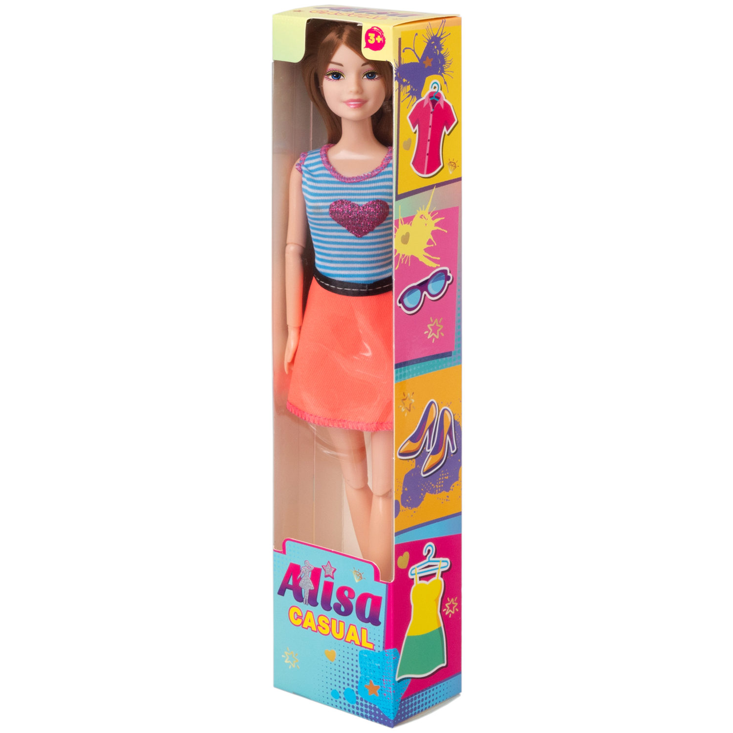 Кукла Alisa Casual в повседневной одежде, с гнущимися руками и ногами, 29 см, в ассортименте, 1 шт.