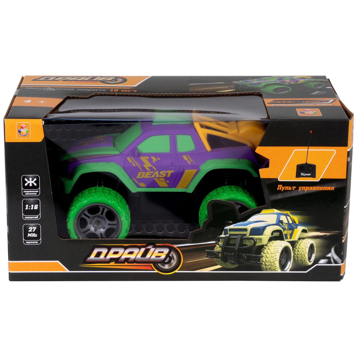 Машинка на пульте управления 1TOY Драйв Внедорожник, 21 см