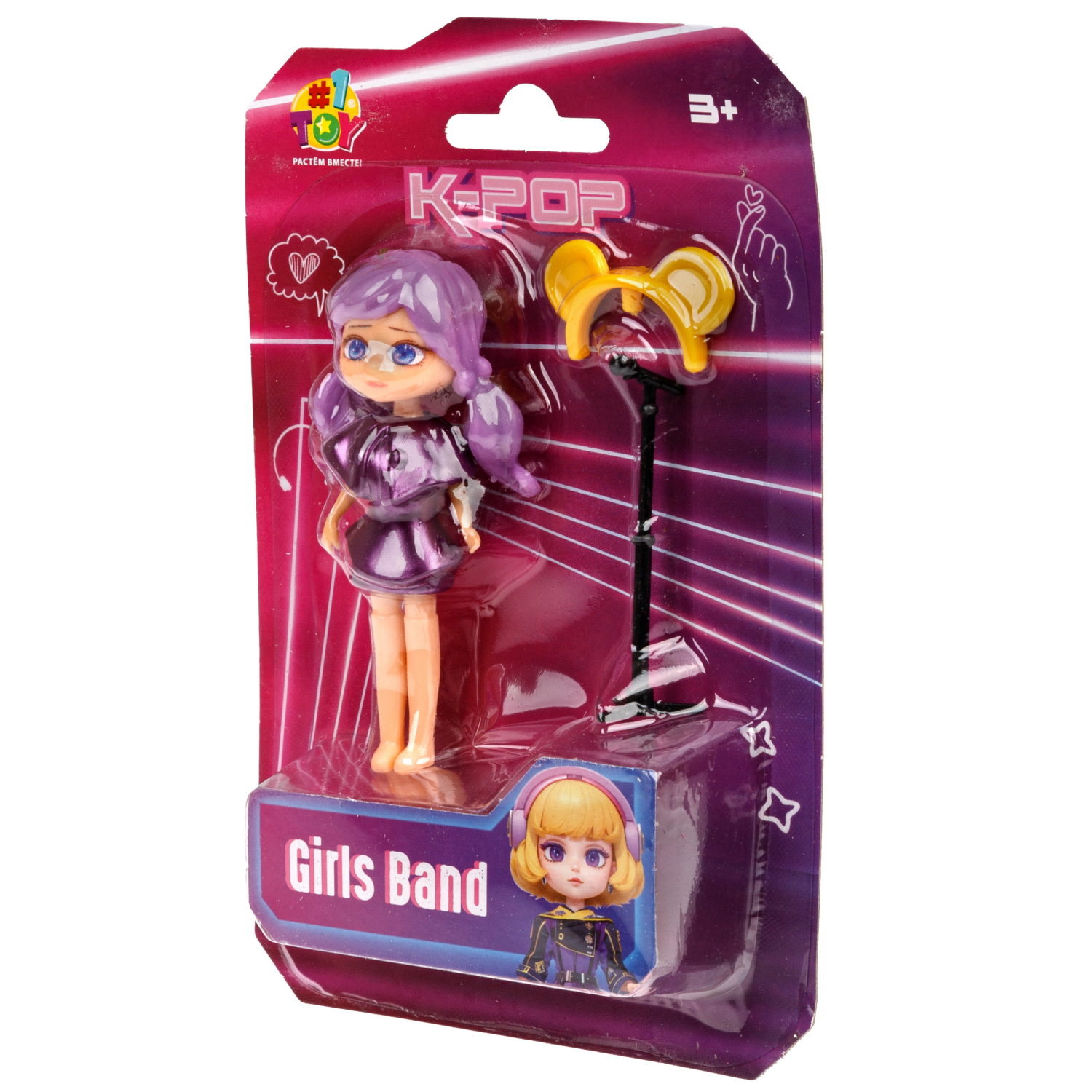 Кукла 1TOY K-POP Girls band с музыкальными инструментами, 30 видов в ассортименте