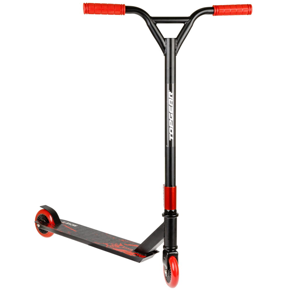 Самокат трюковый Topgear, 2-х кол. PU 2х100 мм, неопреновые грипсы, 48,5*83*64 см,, до 100 кг, черно-красный