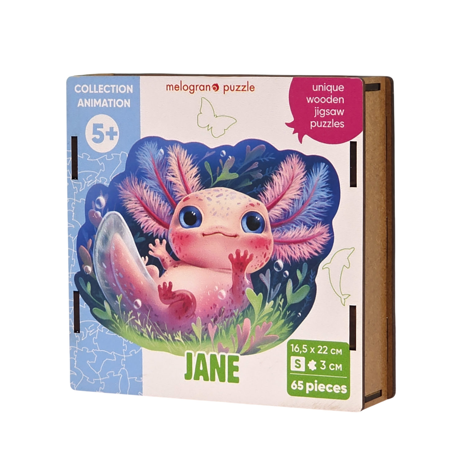 Деревянные пазлы Collection Animals Джейн, 65 деталей