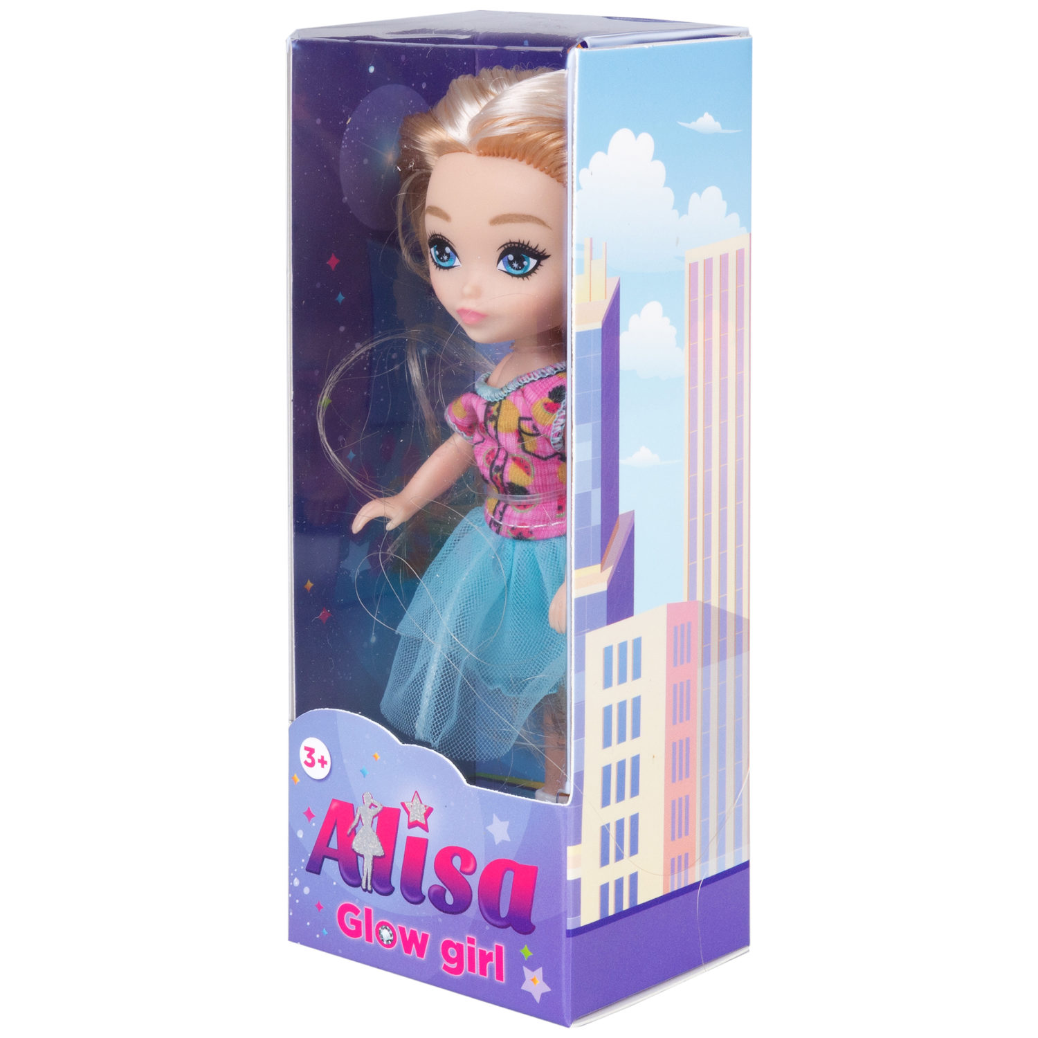 Кукла 1TOY ALISA GLOW GIRL, с разноцветными волосами, 15 см