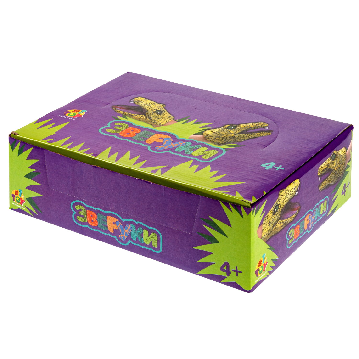 1toy Зверуки большие на руку "Змеи", 12 шт в д/б