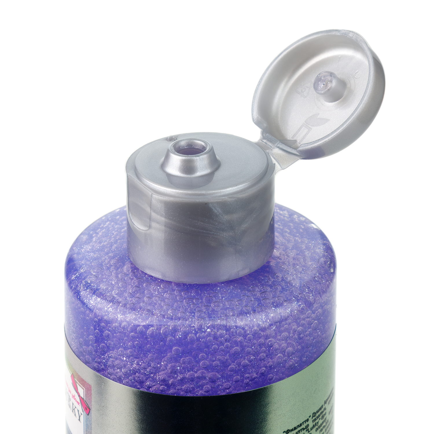 Гель для душа детский, для девочек, подростков "ФиаLatte", с блестками, маслом цветов фиалки, блестящая чистота от Lukky Style&Smile, 250 мл