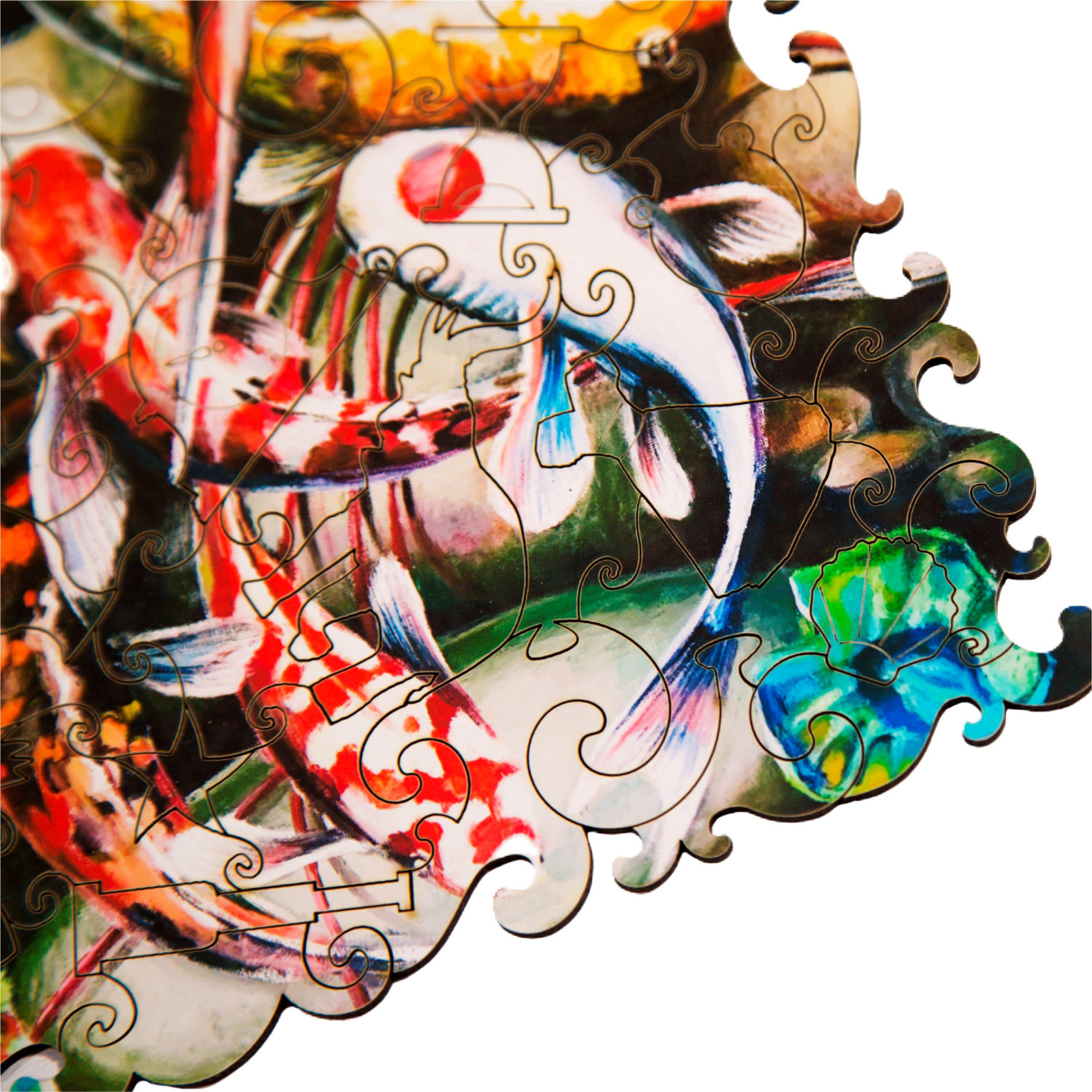 Деревянные пазлы Collection Art Елена Брижеватая, Рыбы в пруду, 105 деталей, 20х28,7 см