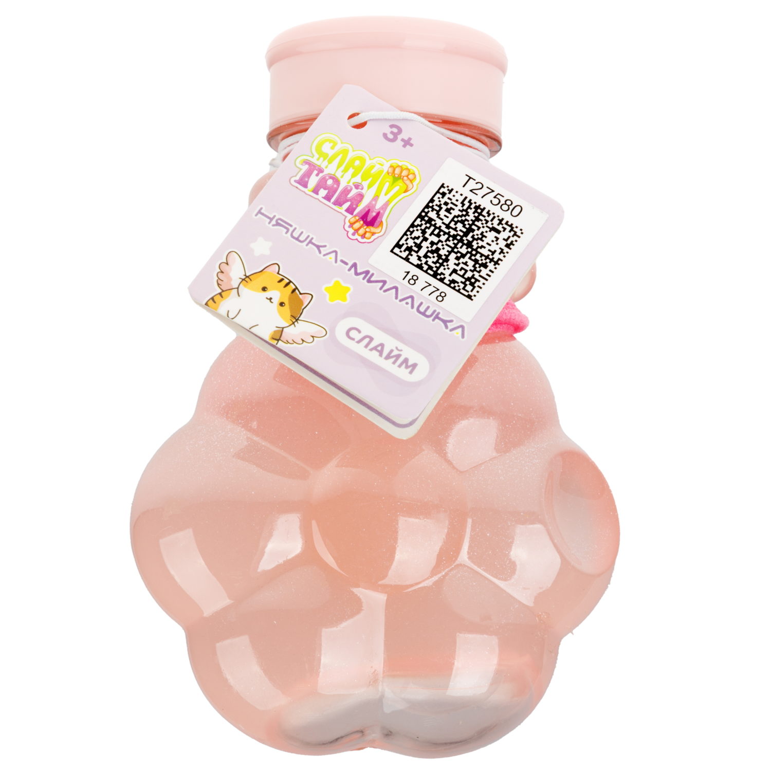 Антистресс-игрушка 1TOY  Слайм цветок в банке, 8,3х4,7х12,4 см