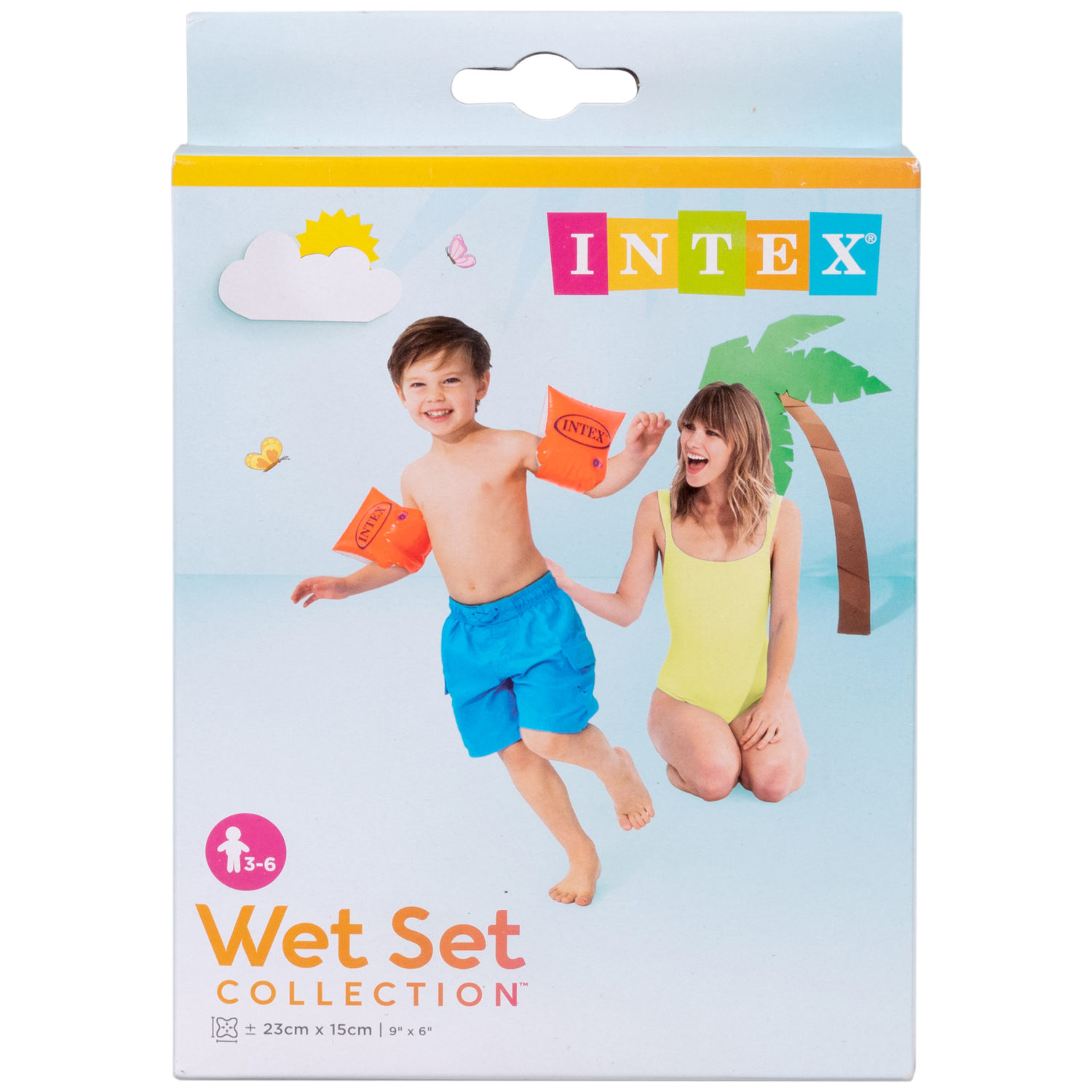 Нарукавники для плавания детские Intex Интекс надувные, 3-6 лет, для девочки и для мальчика