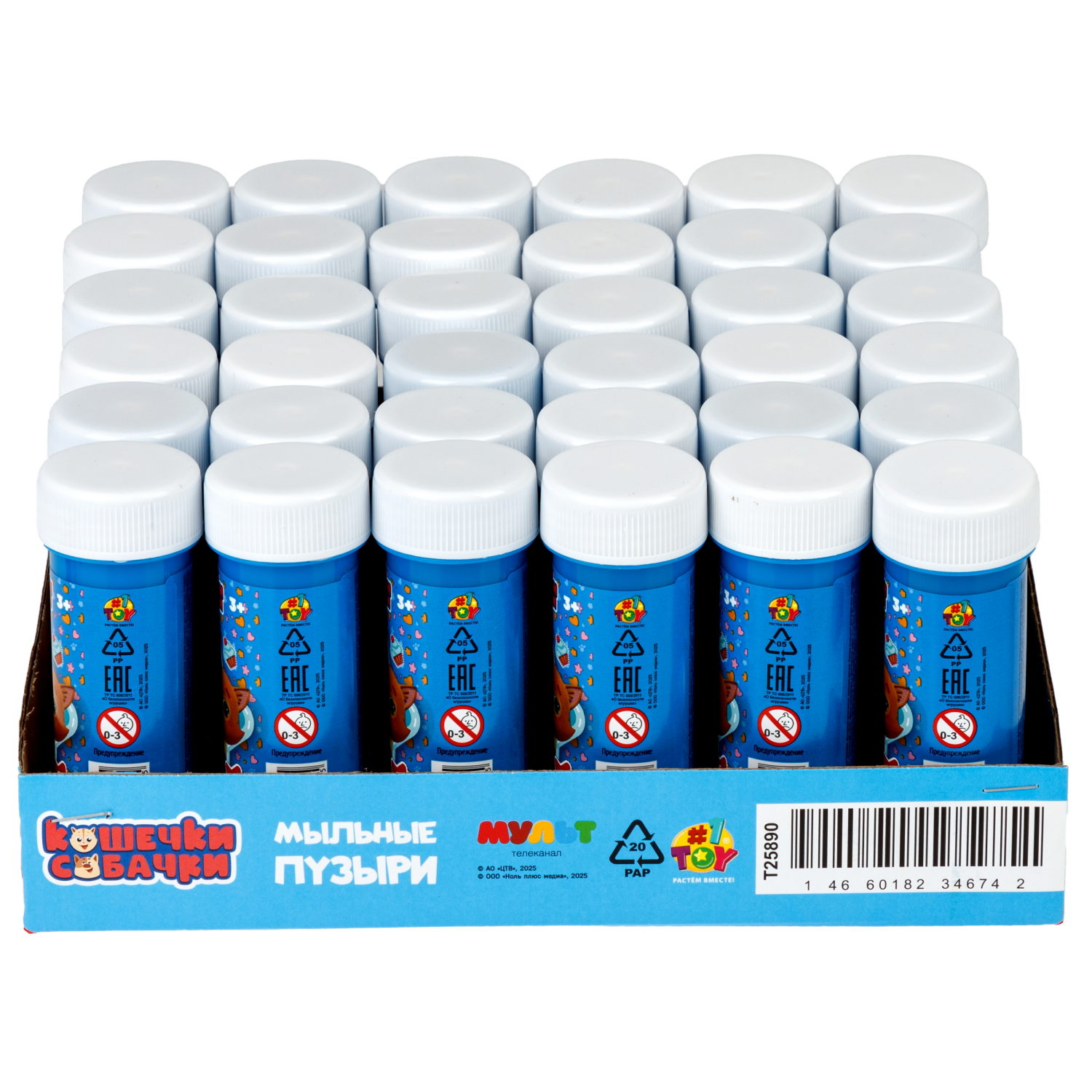 Мыльные пузыри 1TOY Кошечки-собачки, 60 мл