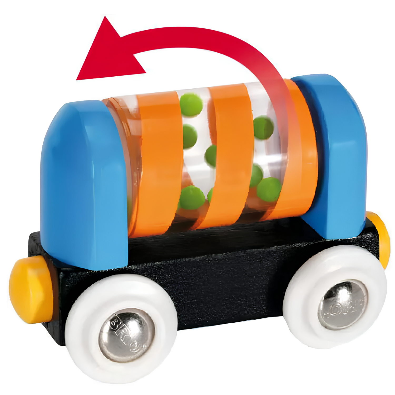 Деревянная железная дорога BRIO, поезд детский на рельсах - паровозик на магнитах, игрушки для малышей, 18 элементов