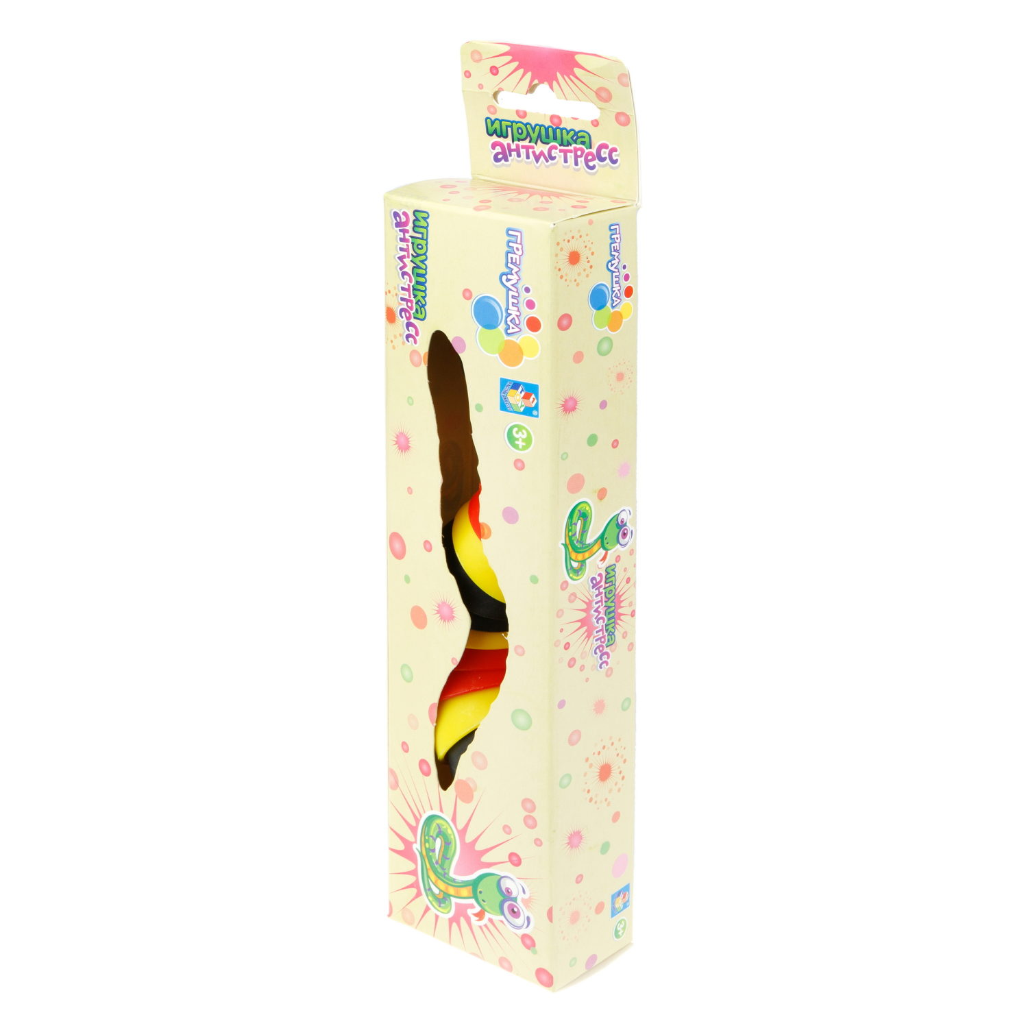 Змейка 1TOY Гремушка , 3 цвета в ассортименте