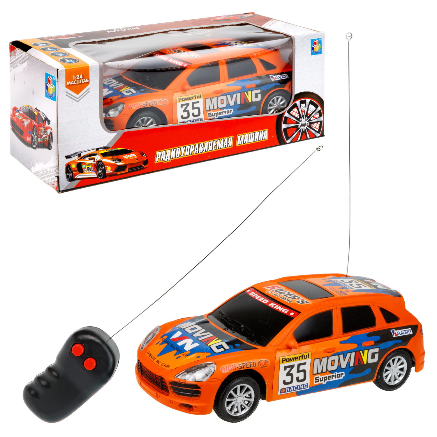 Машинка на пульте управления 1TOY со светом