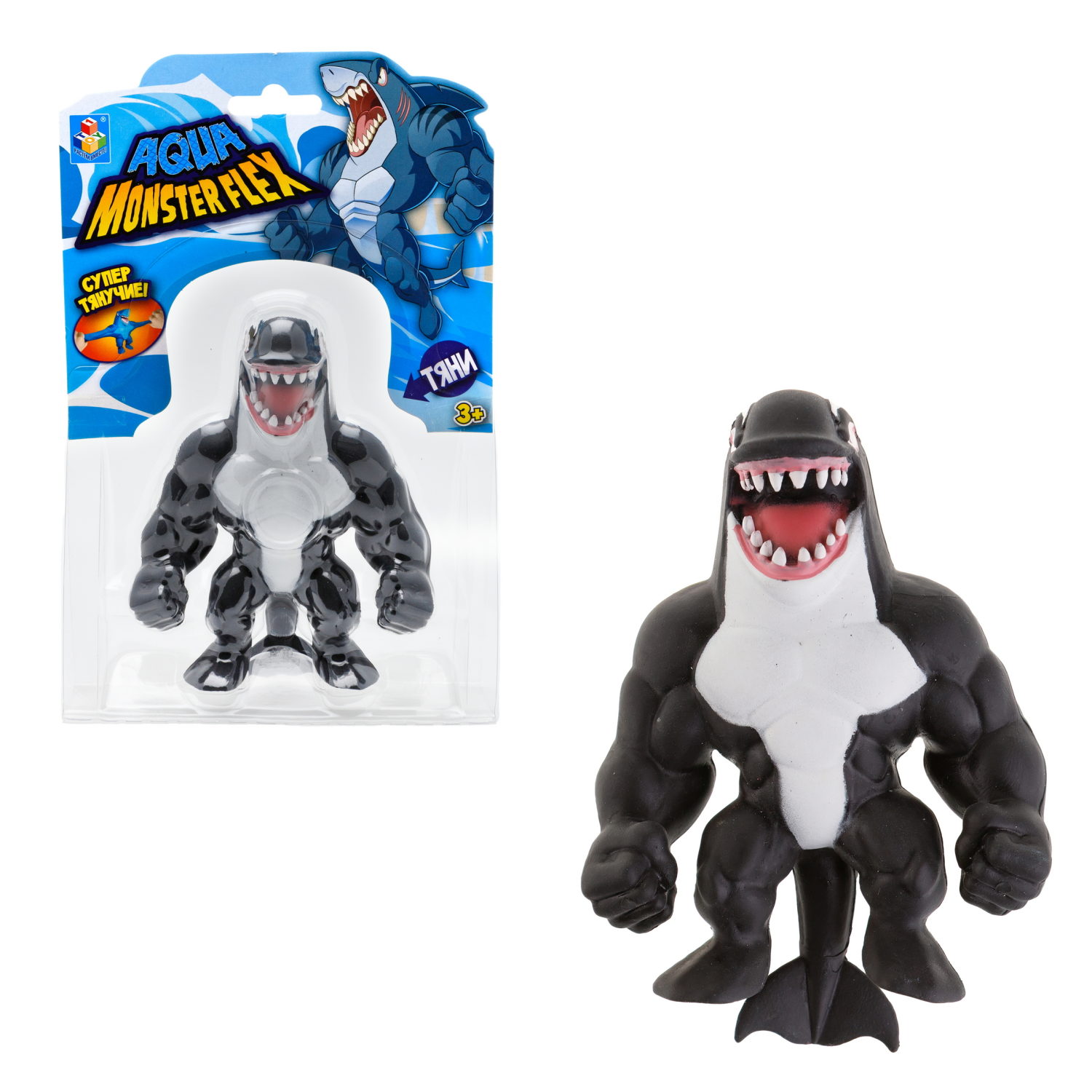 1Toy Игрушка для мальчика, тянучка монстр MONSTER FLEX AQUA, антистресс, 14 видов в ассортименте