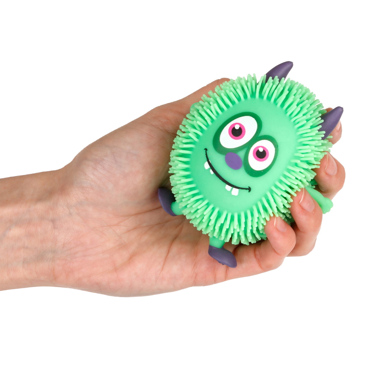 Игрушка-антистресс для рук 1toy Йо-Ёжики, "Монстр" 10 см, со светом, 4 вида в ассортименте