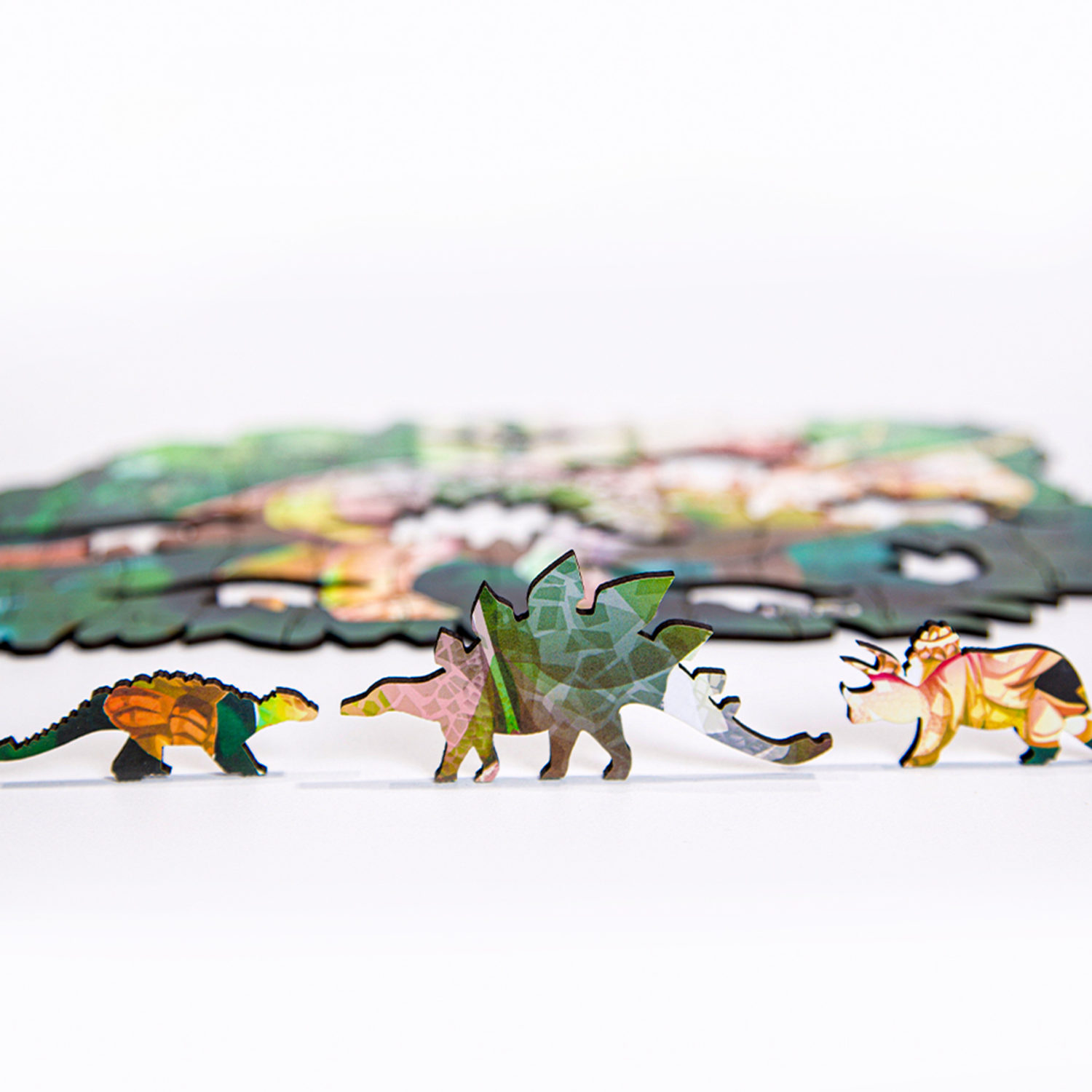 Деревянные пазлы Collection Dinosaurs Динозавр Трицератопс, 110 деталей, 28,5х18 см, 7+