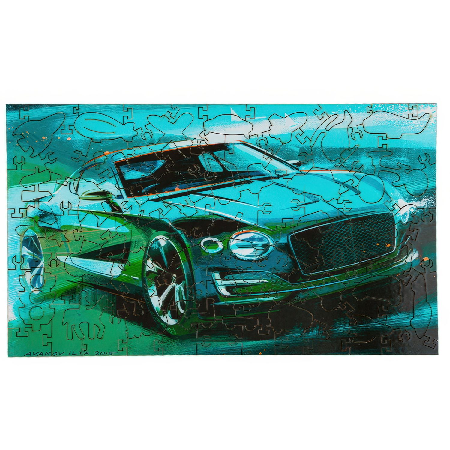 Деревянные пазлы Collection Transport Авто модное, 100 деталей, 34х20 см