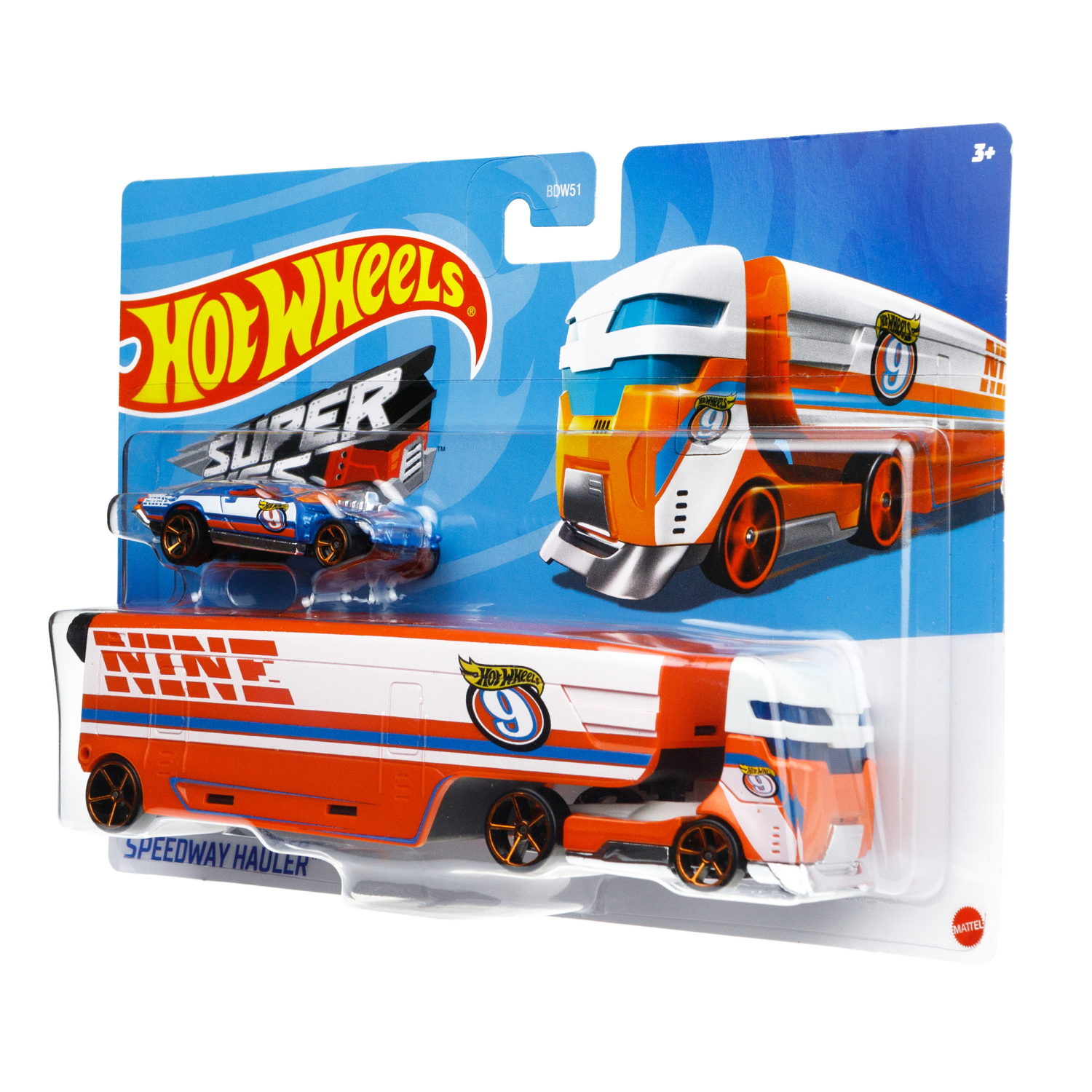 Hot wheels Набор игровой Супергрузовики со спортивными автомобилями, в асс.