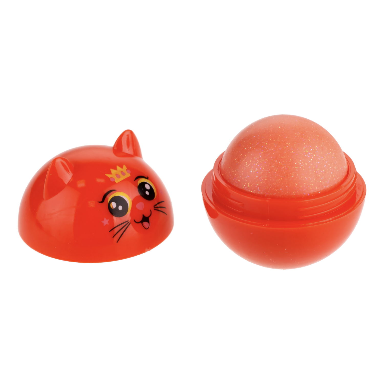 Lukky Бальзам для губ "Котёнок" с ароматом персикового конфитюра, розовый, блистер 10 г