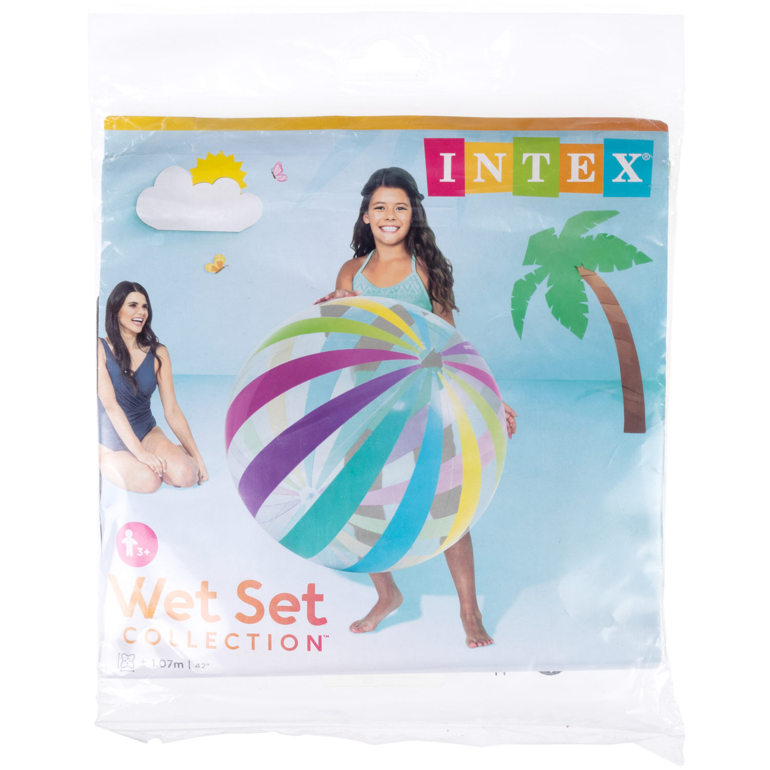 Мяч надувной пляжный Intex Интекс, для плавания и для бассейна