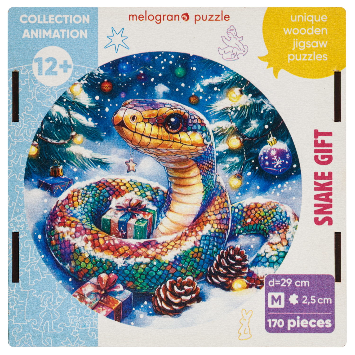 Деревянные пазлы Collection Animation Подарок змеи, 170 деталей