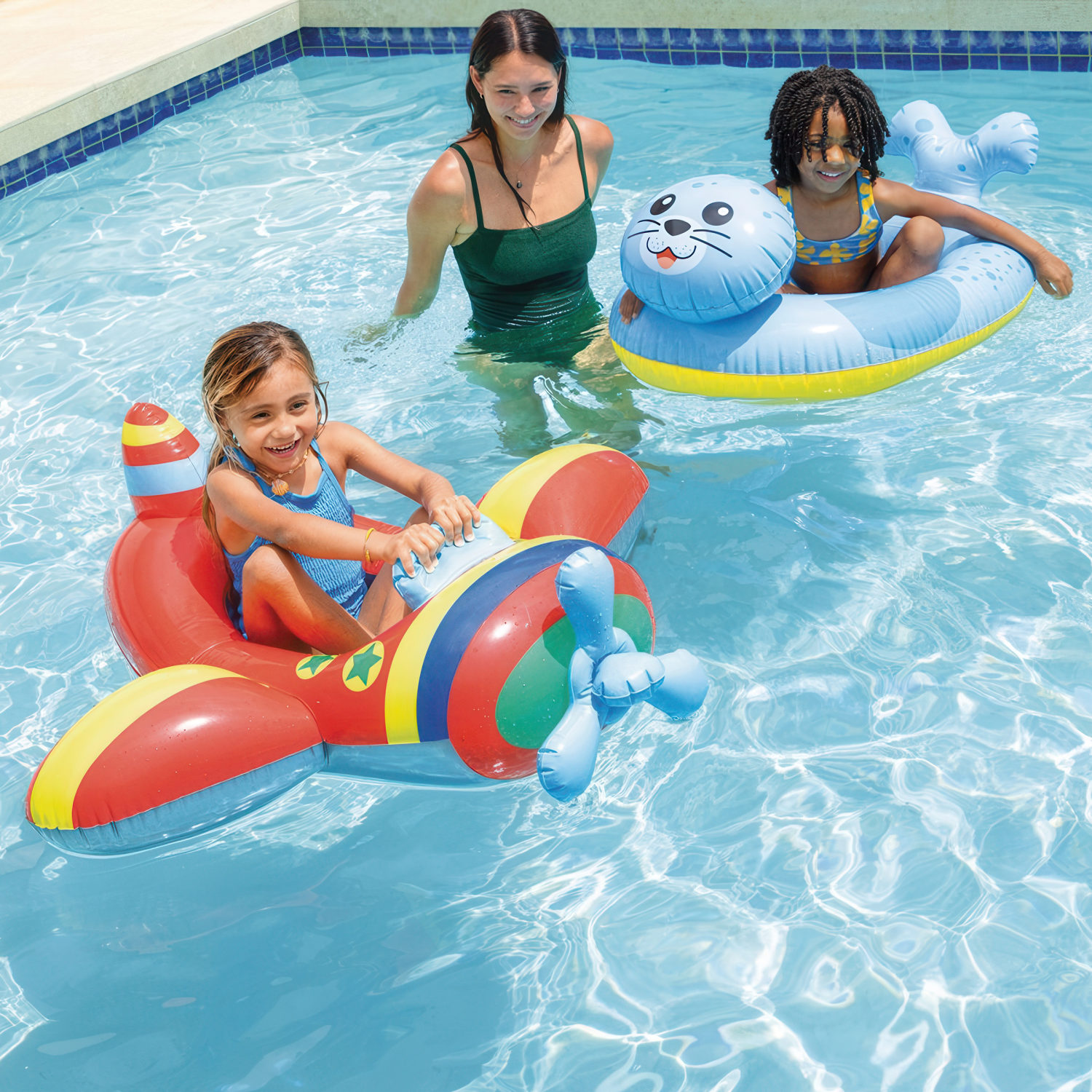 Лодка детская надувная Intex Pool Cruisers Самолет, 3-6 лет 