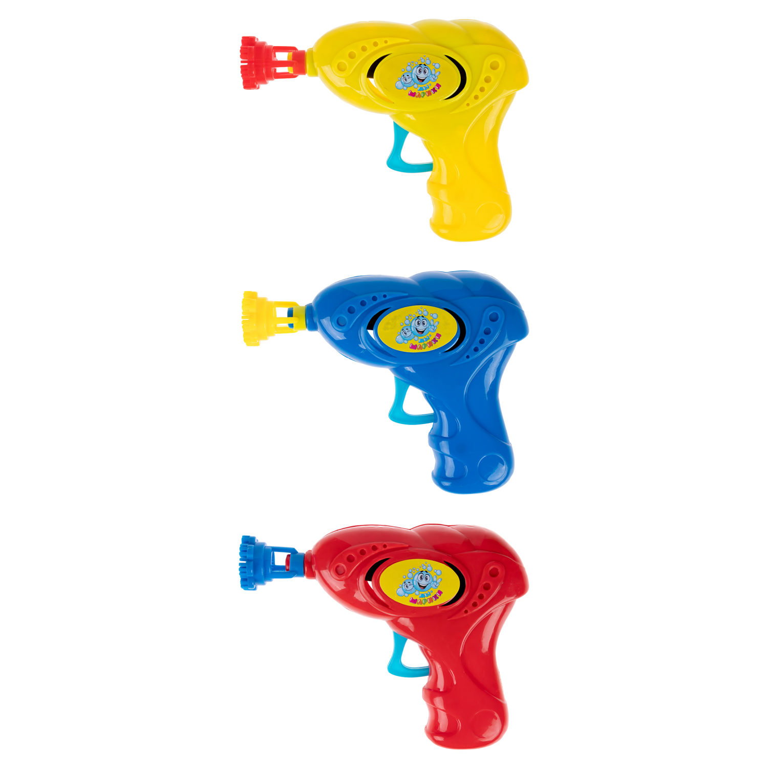 1TOY Мы-шарики! пистолет механич. с мыл. пуз., бластер, 40 мл, цвет в асс., блистер