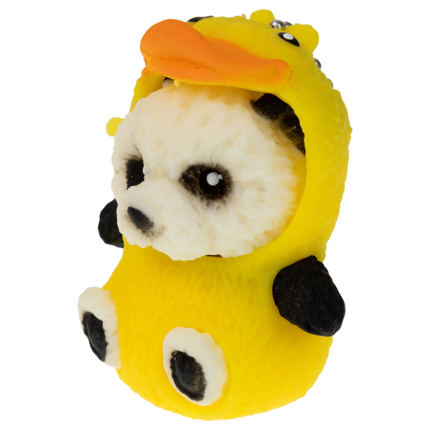 Игрушка антистресс для рук 1TOY Маскарад для зверят панда - утёнок, мягкая, резиновая, сквиш, жмякалка, мялка, брелок детский, для взрослого