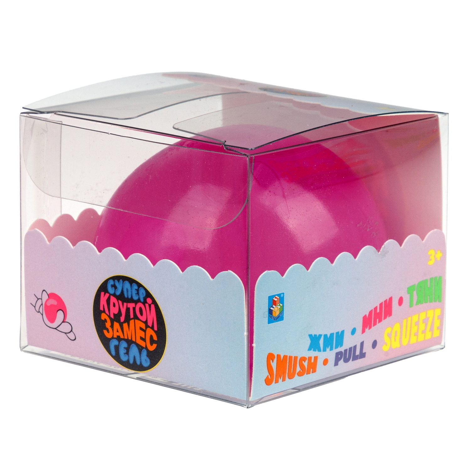 1toy Крутой замес Супергель шар матовый, 6 цветов в ассортименте, 6 см