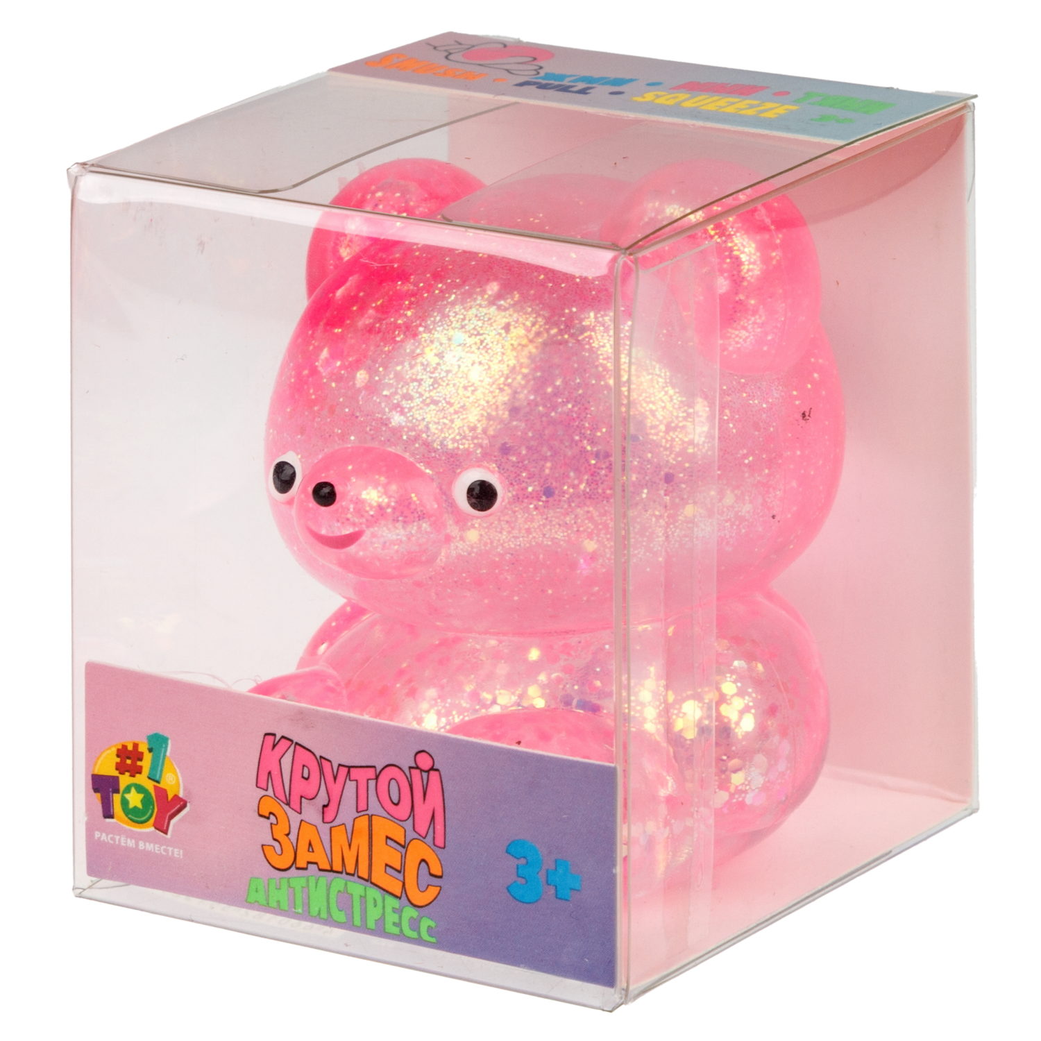 Антистресс-игрушка 1TOY Крутой замес Супергель Медведь,  в ассортименте, 9х8х5 см