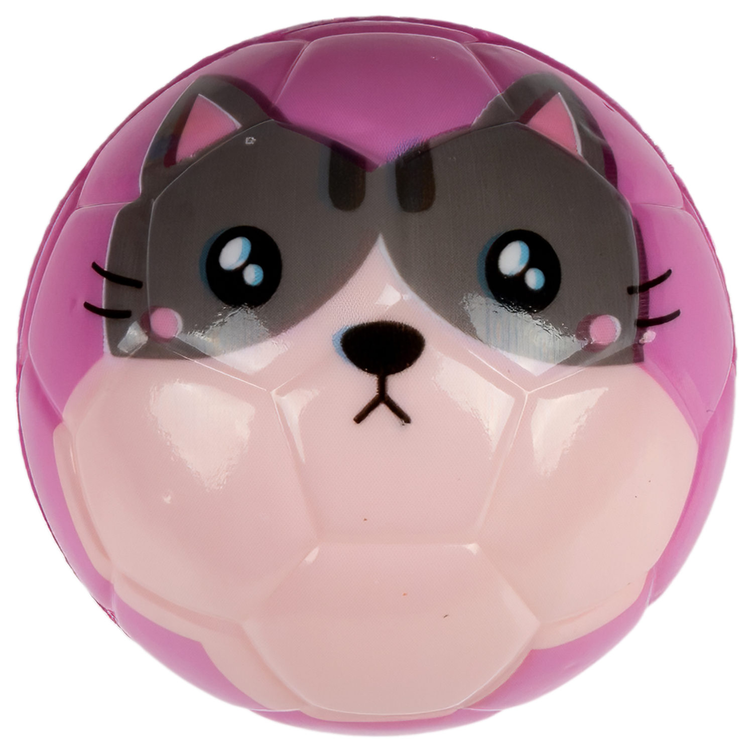 1toy мячик суперэластичный PU рифленый "Зверята" 6,3 см, дб 12 штук