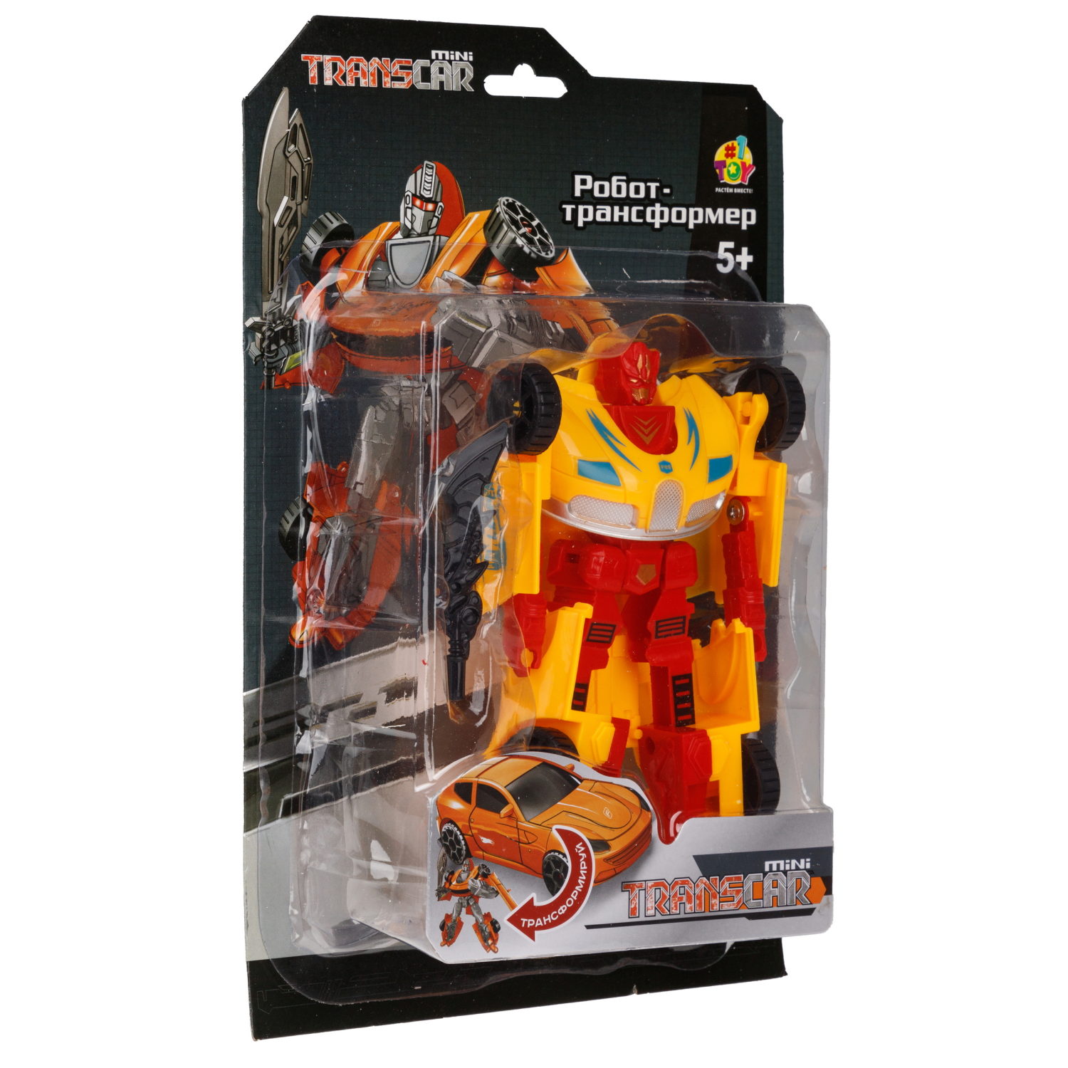 1toy Transcar mini робот-трансформер, 8 см, блистер, в асс. 6 видов