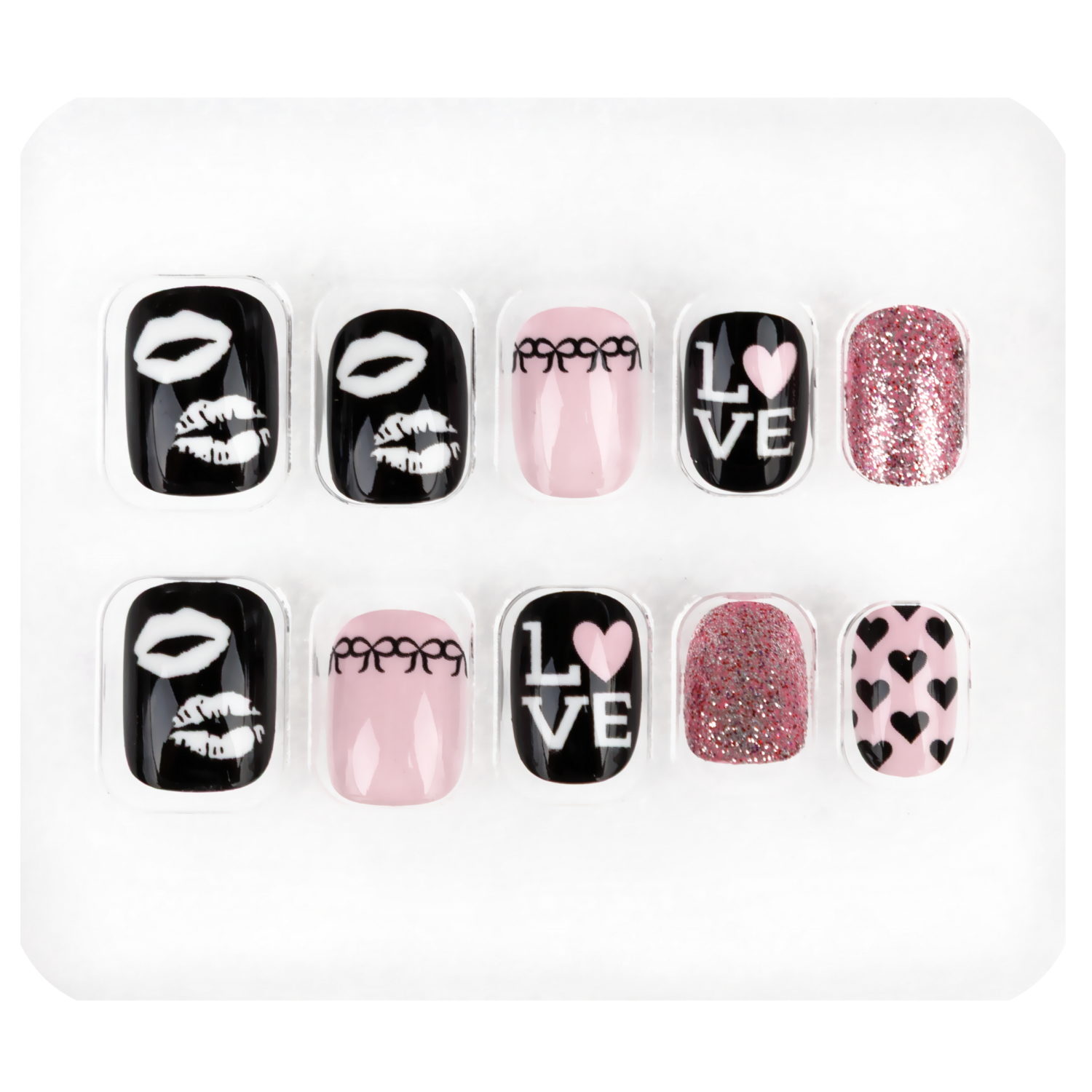 Накладные ногти на клеевой основе Lukky Нэйл-Арт Love, 10-16 лет