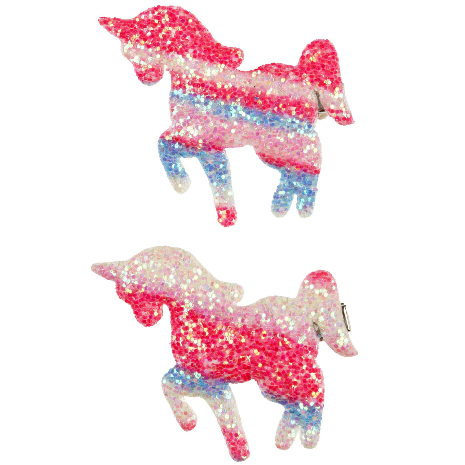 Заколки для волос Lukky Fashion Единорог детские, для девочки, зажимы, 3 цвета в ассортименте, набор 2 шт.