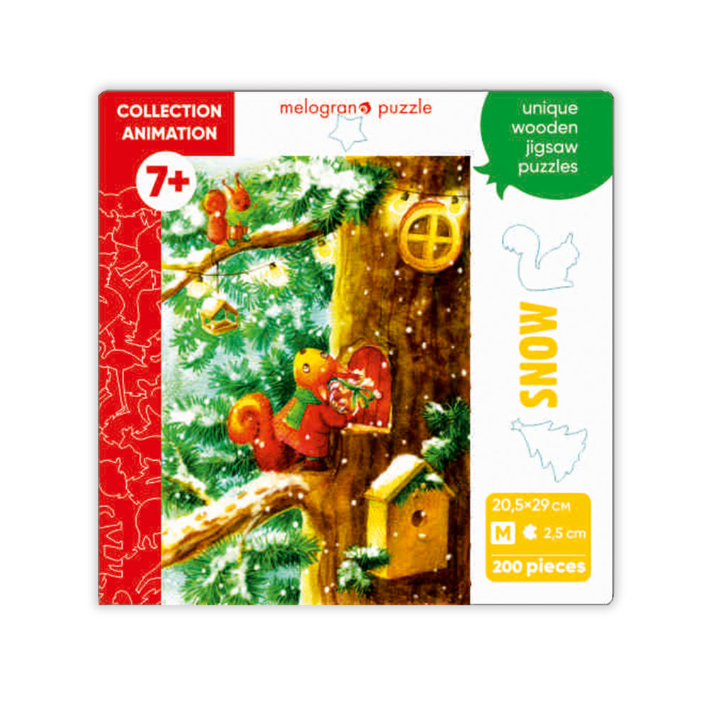 Деревянные пазлы Collection Animation Бельчата, 120 деталей, 20,5х29 см, 7+