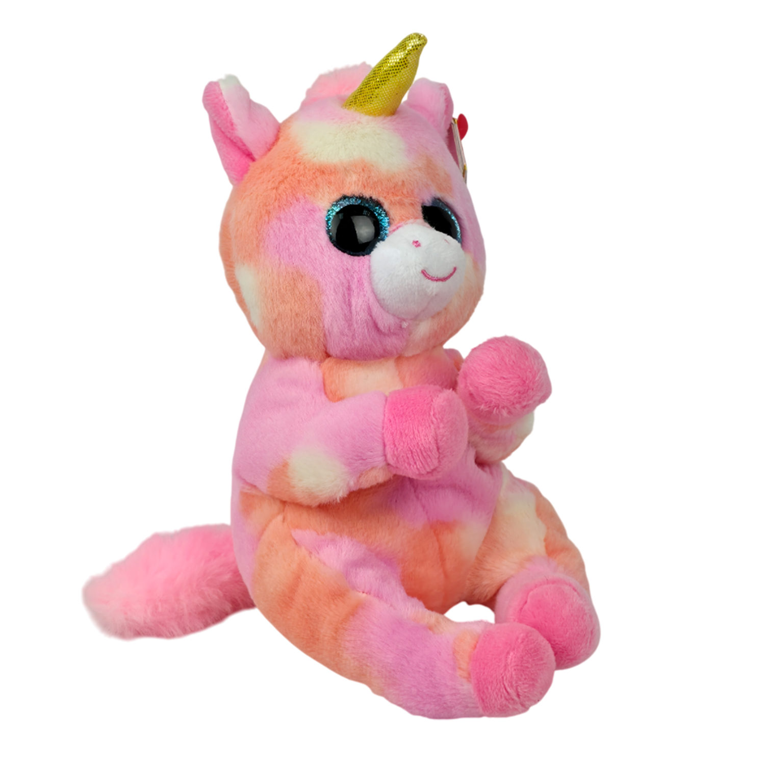 Мягкая игрушка TY Beanie Bellies оранжево-розовый Единорог Skylar, 15 см