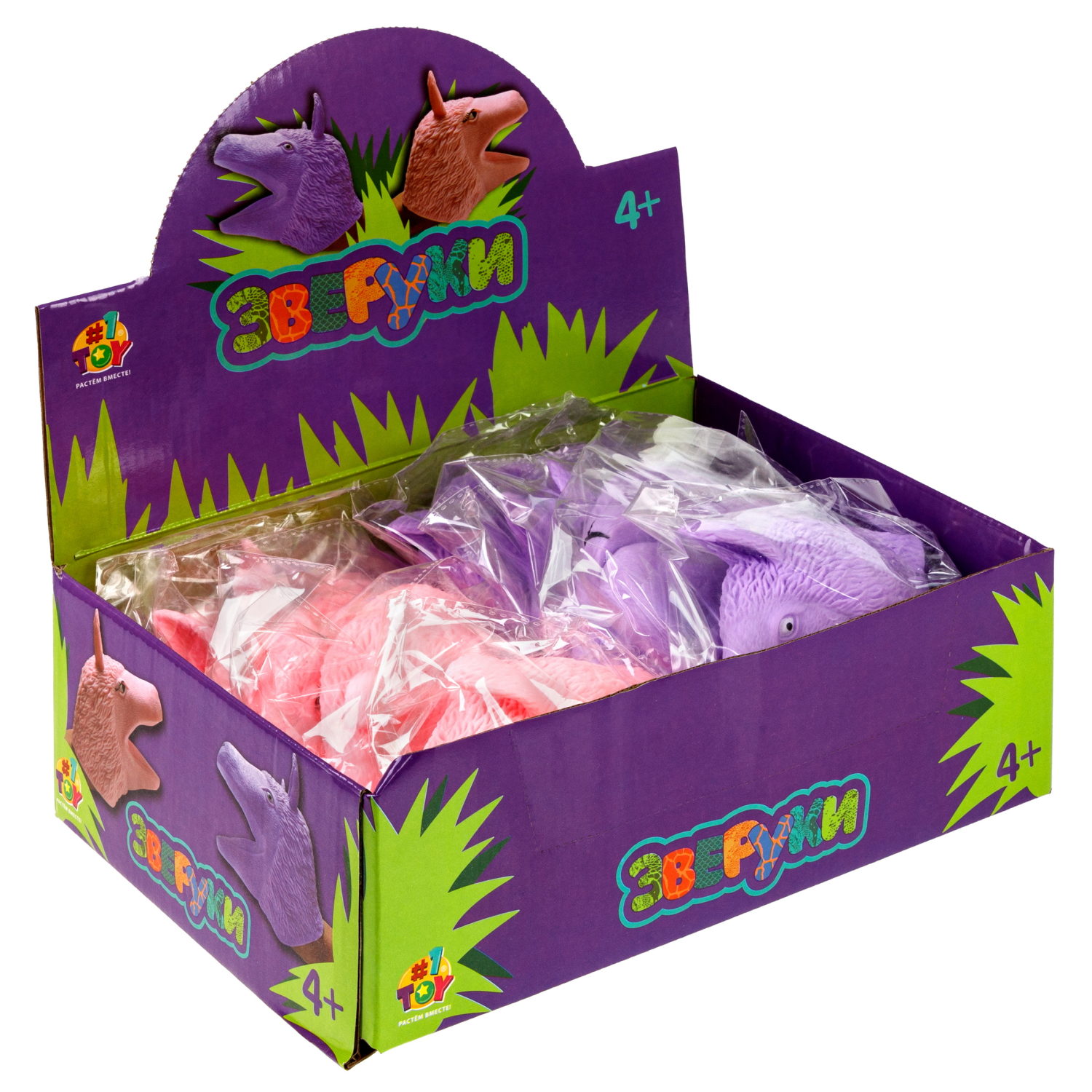 1toy Зверуки большие на руку "Лама", 2 вида в ассортименте