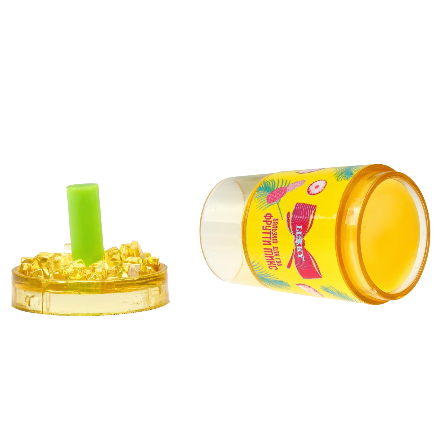 Lukky Фрутти Микс,бальзам д.губ увлажняющий,3,8г,12 шт дисплей бокс, 3 цвета в ассортименте