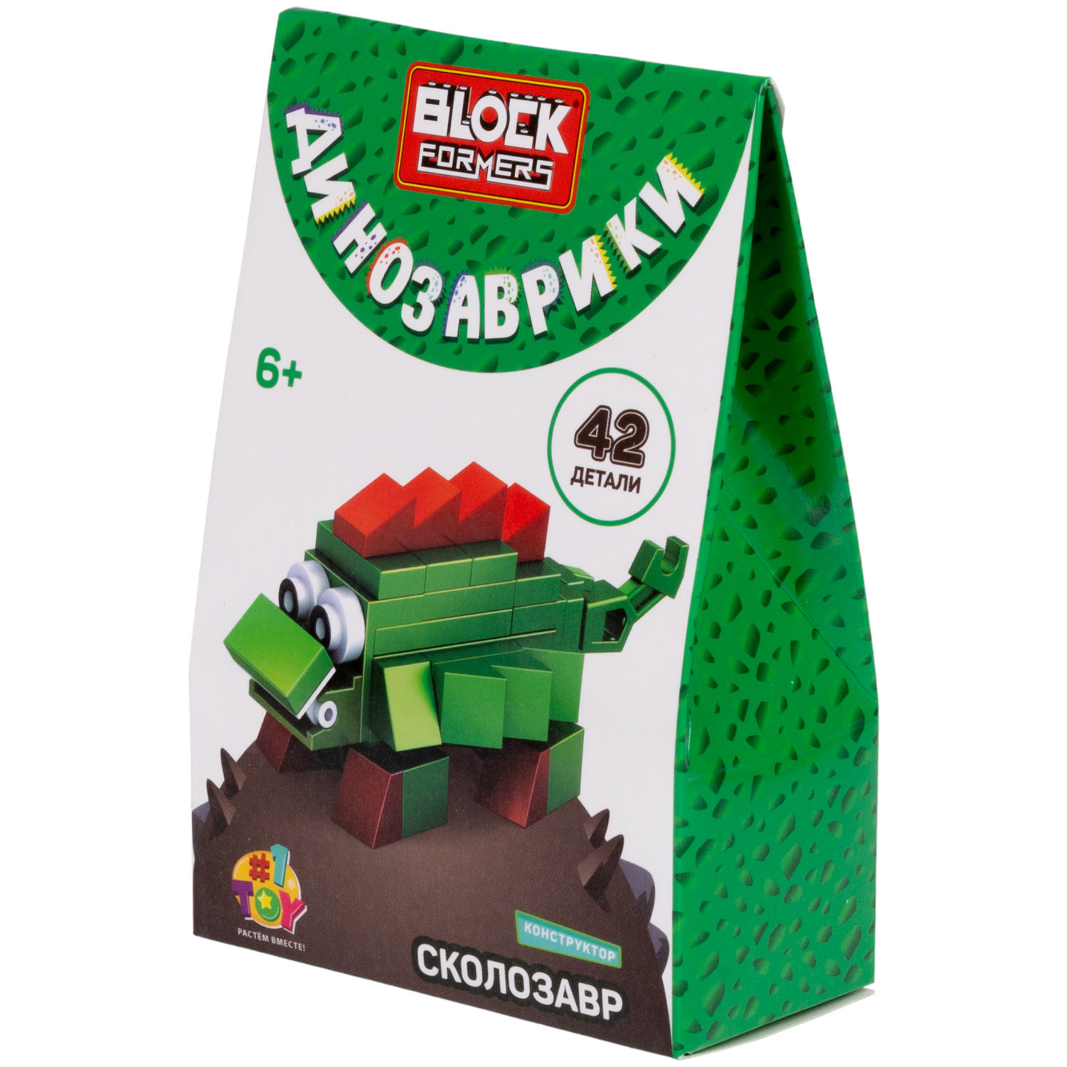 1TOY конструктор Blockformers "Динозаврики", 6 видов в ассортименте