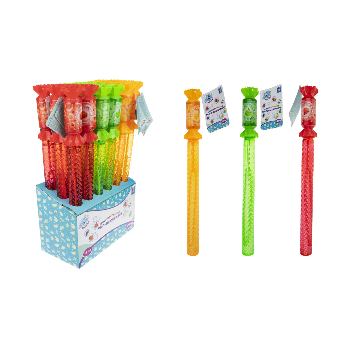 Мыльные пузыри 1TOY "Мы-Шарики!" "Карамелька" ароматизированные (120 мл.)