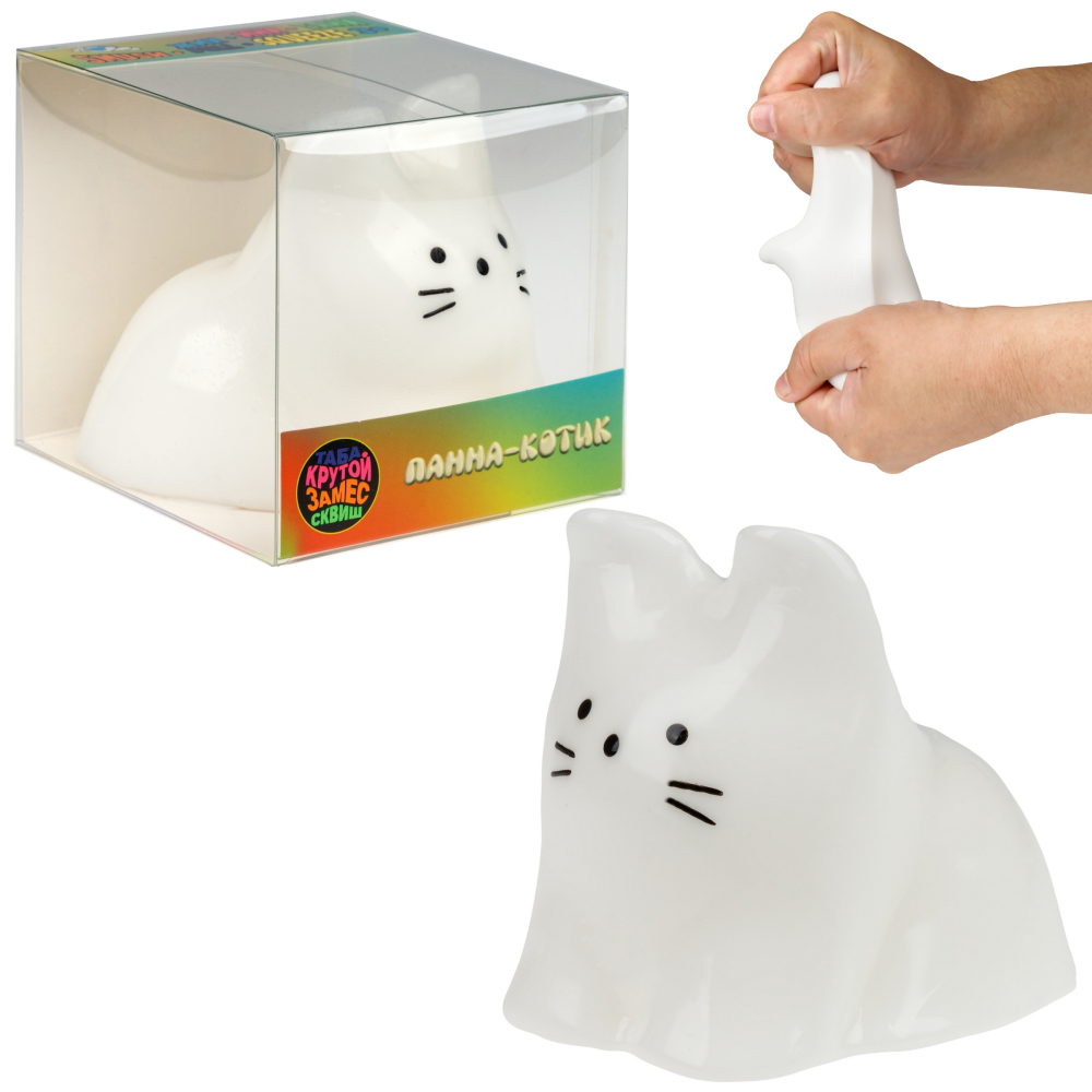 Таба сквиш 1TOY Крутой замес Муссик кот, 10х8х8,5 см