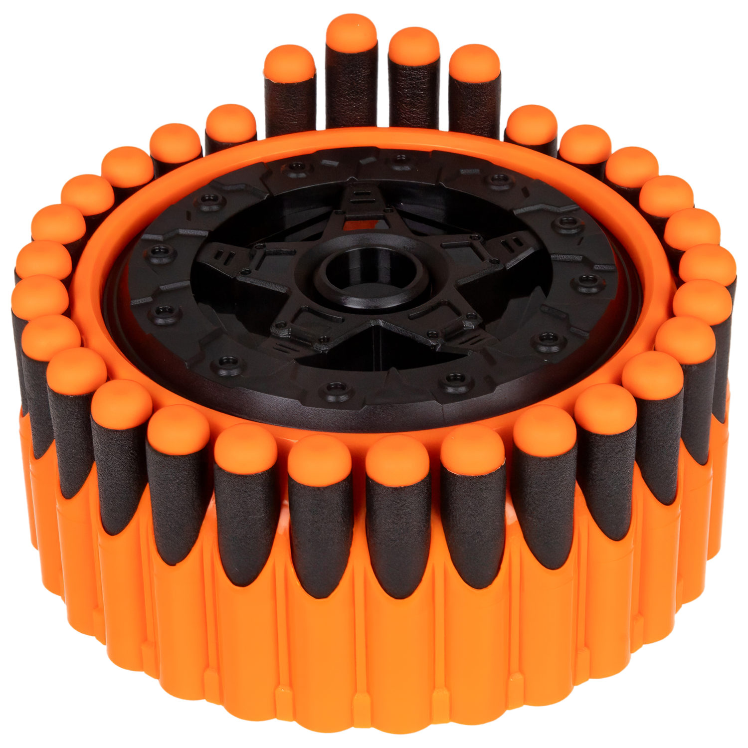 1TOY Funmax "A73" бластер электрический, барабан на 30 выстрелов, в комплекте 48 EVA снарядов