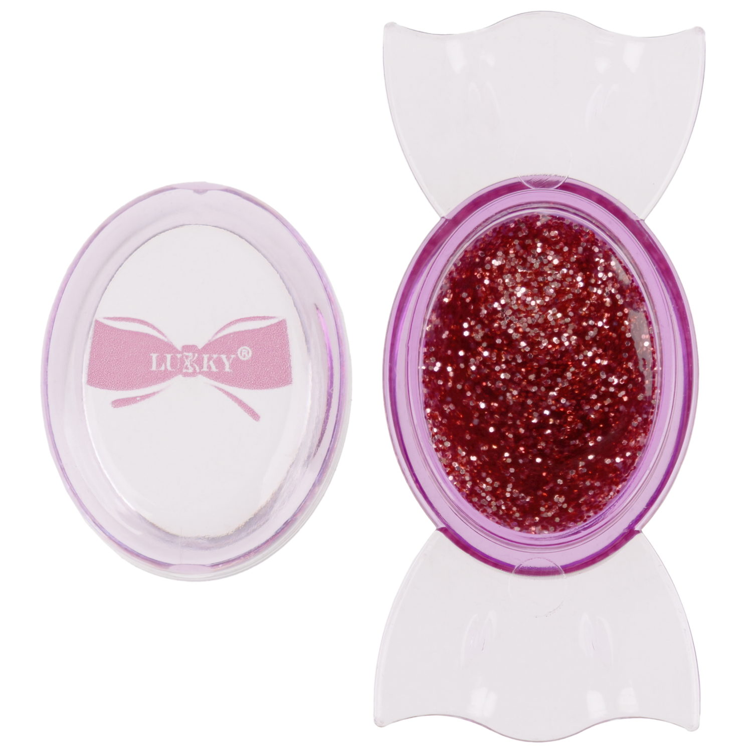 Блёстки для глаз, лица и тела Lukky Glitter BonBon прессованные, розовое золото, 2 г
